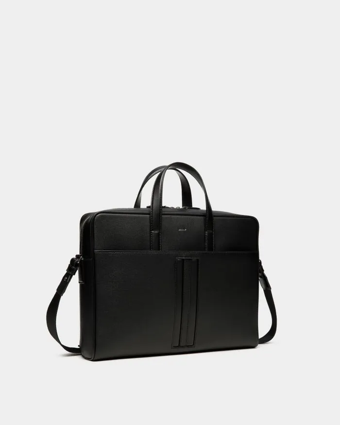 Men Bally Business Bags Mythos Briefcase In Black Recycled Leather Black Men Bally Business Bags Mythos Briefcase In Black Recycled Leather Black