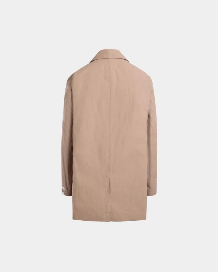 Men Bally Coats and Jackets Car Coat In Beige Cotton Beige