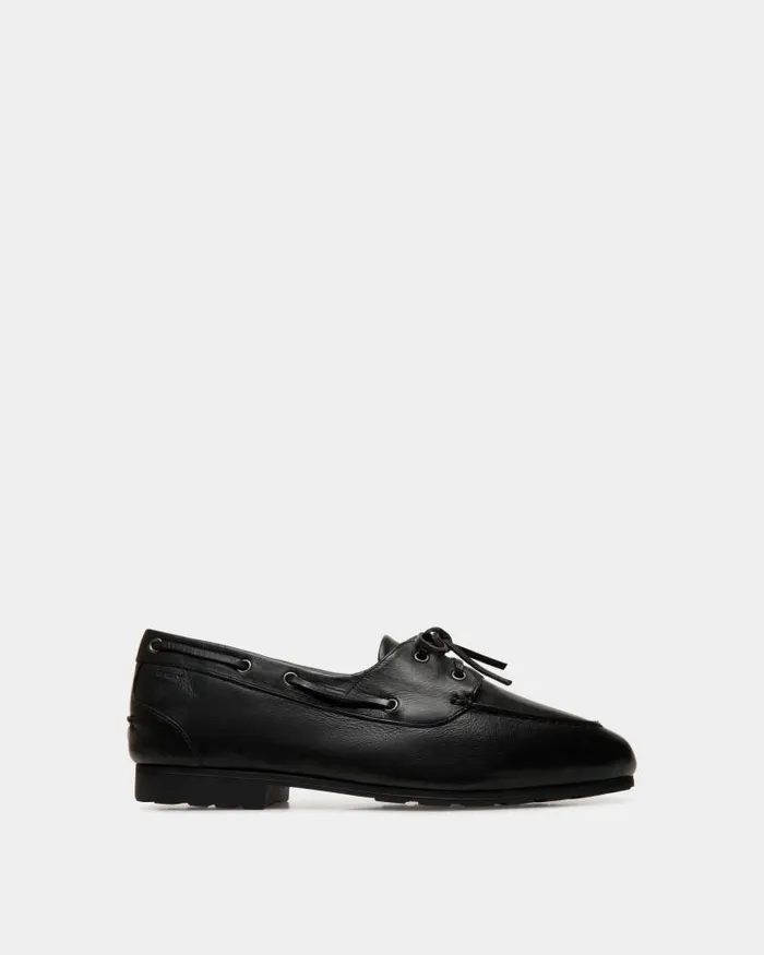 Men Bally Loafers and Moccasins Plume Loafer In Black Leather Black