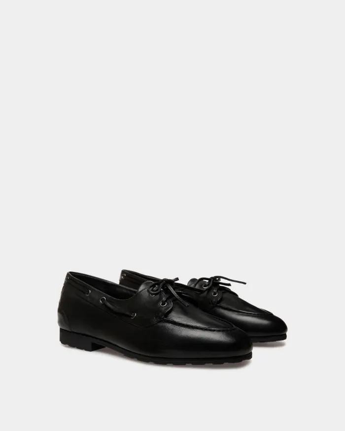 Men Bally Loafers and Moccasins Plume Loafer In Black Leather Black