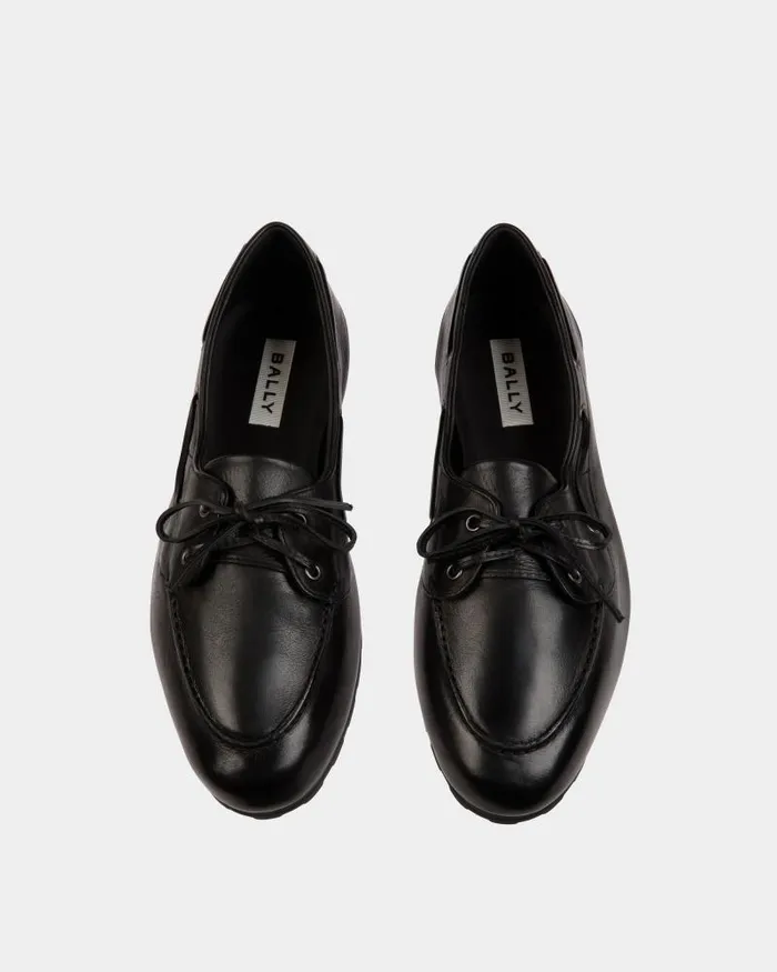 Men Bally Loafers and Moccasins Plume Loafer In Black Leather Black