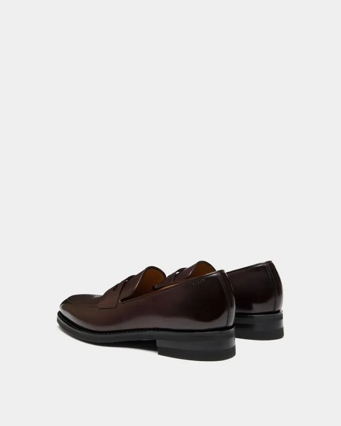 Men Bally Loafers and Moccasins Scribe Un Loafer In Deep Burgundy Leather Burgundy Men Bally Loafers and Moccasins Scribe Un Loafer In Deep Burgundy Leather Burgundy