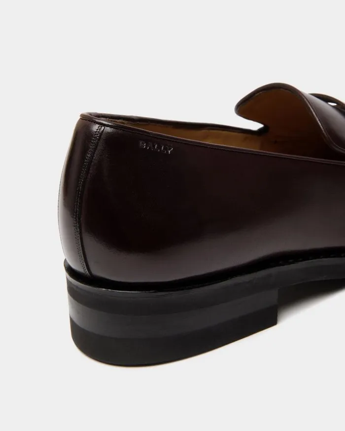 Men Bally Loafers and Moccasins Scribe Un Loafer In Deep Burgundy Leather Burgundy Men Bally Loafers and Moccasins Scribe Un Loafer In Deep Burgundy Leather Burgundy