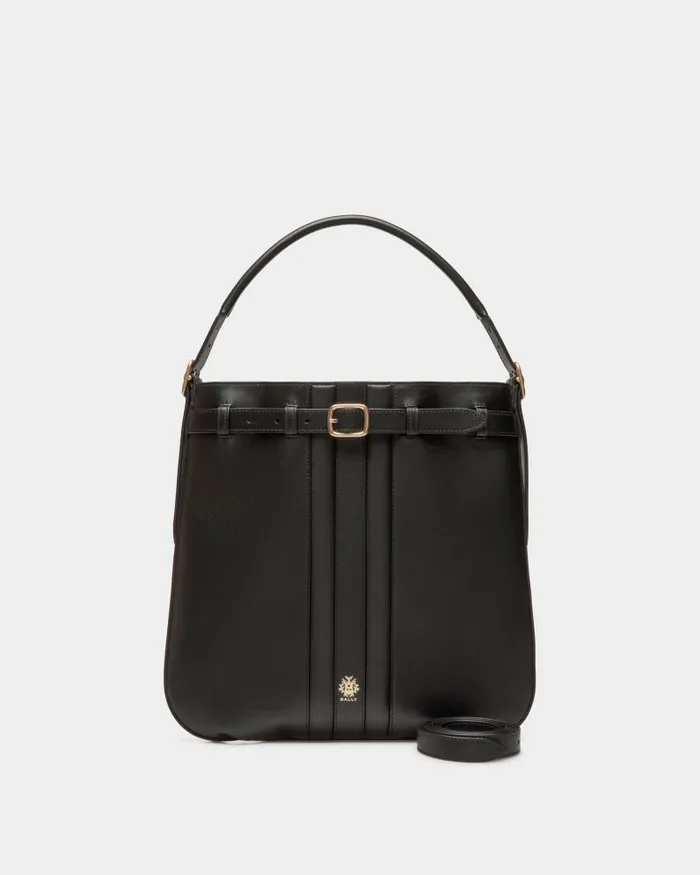 Men Bally Messenger Bags Beckett Crossbody Bag In Black Leather Black Men Bally Messenger Bags Beckett Crossbody Bag In Black Leather Black