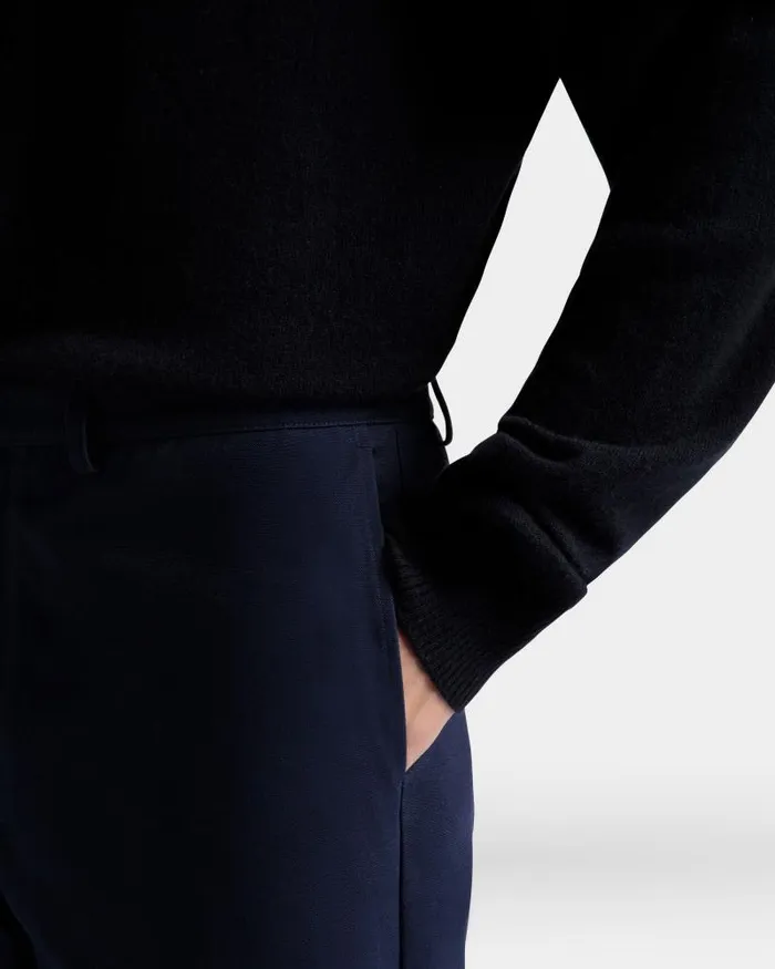 Men Bally Pants Pants In Dark Blue Cotton Blue Men Bally Pants Pants In Dark Blue Cotton Blue