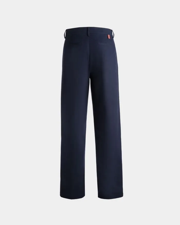 Men Bally Pants Pants In Dark Blue Cotton Blue Men Bally Pants Pants In Dark Blue Cotton Blue