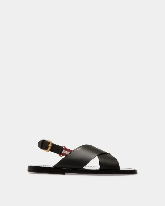Men Bally Sandals and Slides Chateau Sandal In Black Leather Black