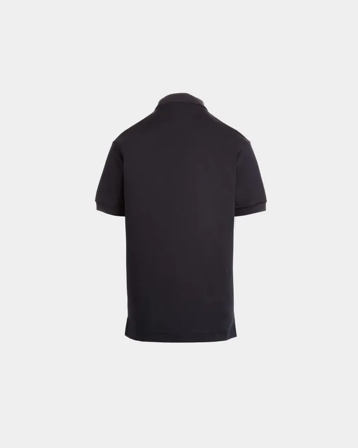 Men Bally Shirts and TShirts Short Sleeve Polo With A Bally Crest Logo In A Navy Blue Cotton Silk Blend Blue Men Bally Shirts and TShirts Short Sleeve Polo With A Bally Crest Logo In A Navy Blue Cotton Silk Blend Blue