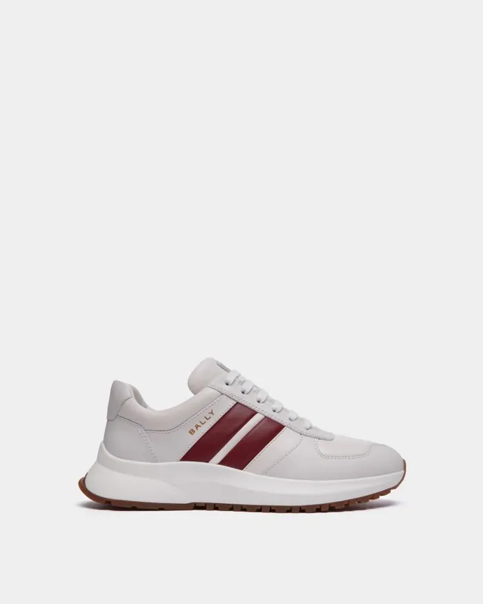 Men Bally Sneakers Outline Sneaker In White Leather White