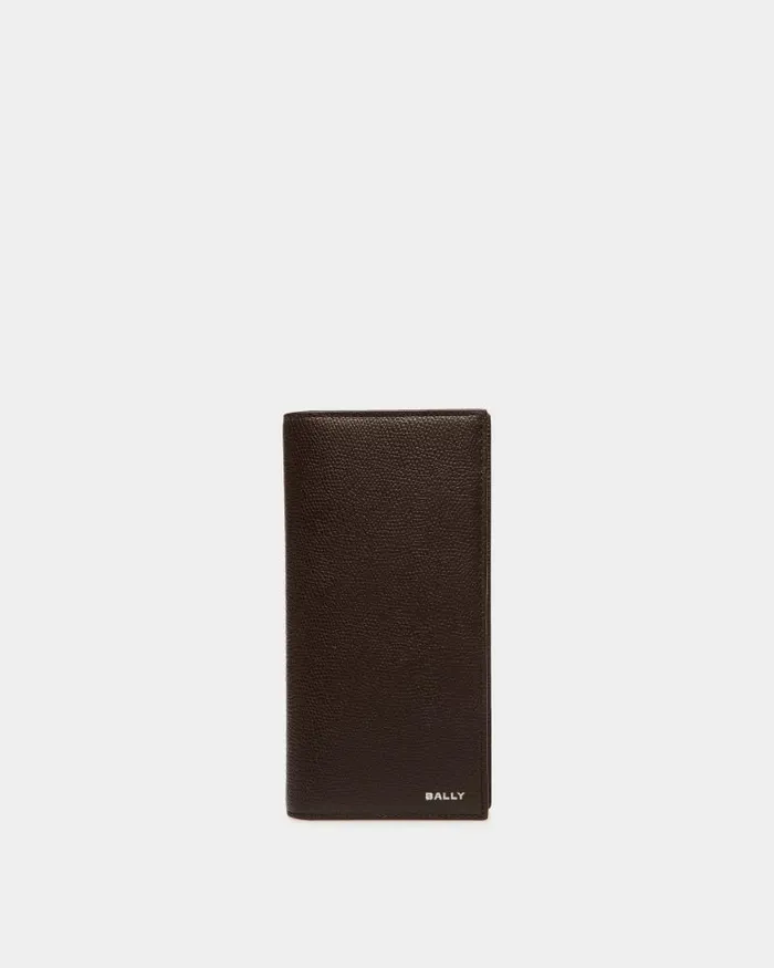 Men Bally Wallets and Card Holders Flag Continental Wallet In Ebano Leather Brown Men Bally Wallets and Card Holders Flag Continental Wallet In Ebano Leather Brown