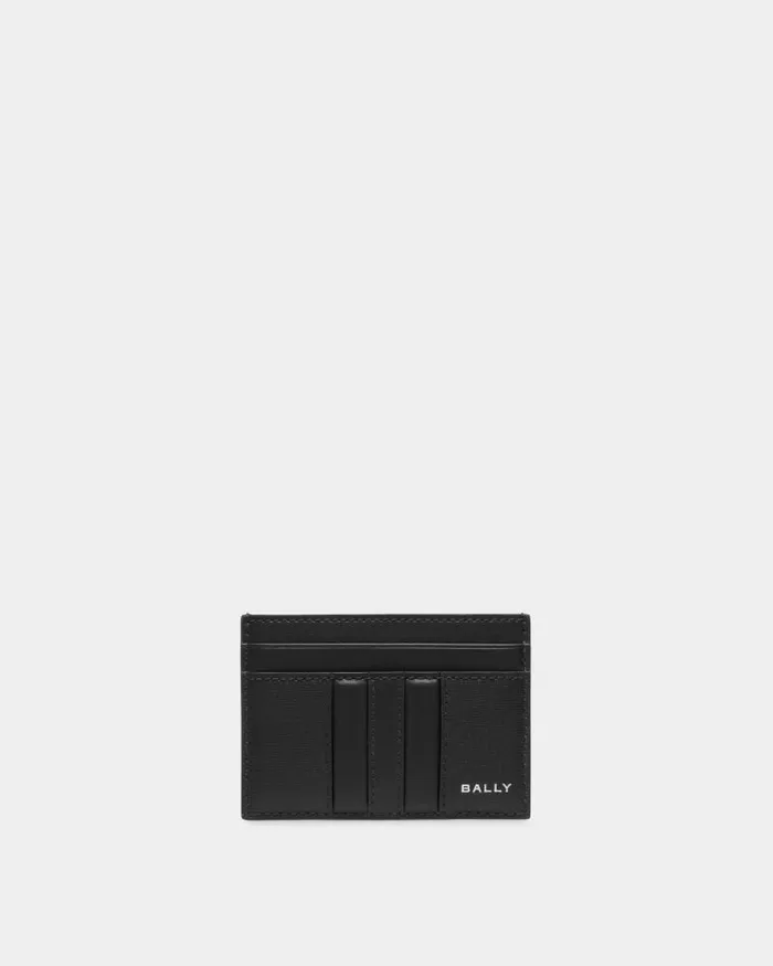 Men Bally Wallets and Card Holders Mythos Card Holder In Black Recycled Leather Black Men Bally Wallets and Card Holders Mythos Card Holder In Black Recycled Leather Black