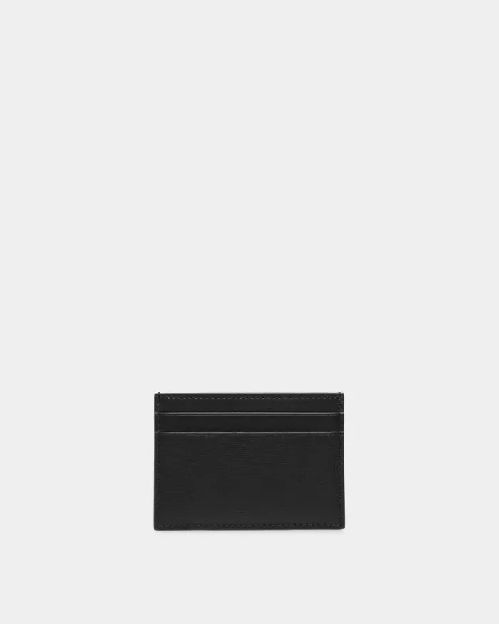 Men Bally Wallets and Card Holders Mythos Card Holder In Black Recycled Leather Black Men Bally Wallets and Card Holders Mythos Card Holder In Black Recycled Leather Black