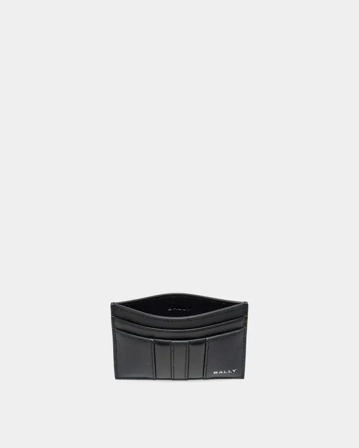 Men Bally Wallets and Card Holders Mythos Card Holder In Black Recycled Leather Black Men Bally Wallets and Card Holders Mythos Card Holder In Black Recycled Leather Black