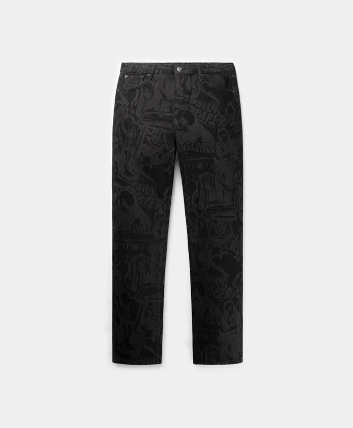 Men Black Hoyam Pants Daily Paper Pants