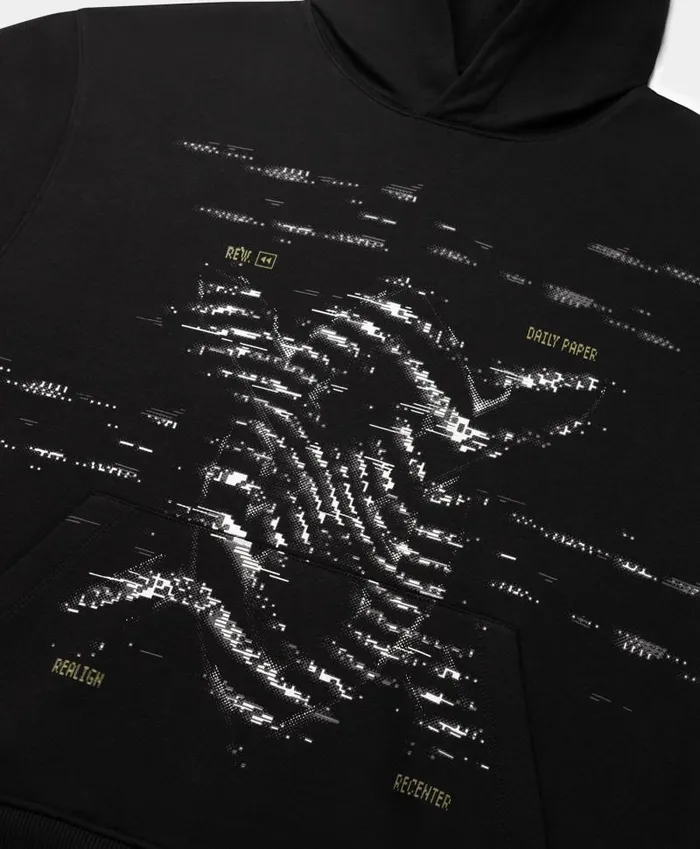 Men Black Rewind Hoodie Daily Paper Hoodies and Sweaters