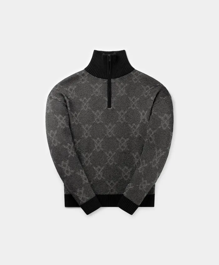 Men Black Tems Knit Sweater Daily Paper Hoodies and Sweaters