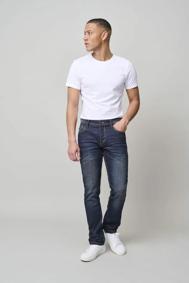 Men Blend Jeans Twister Jeans Denim Middle Blue