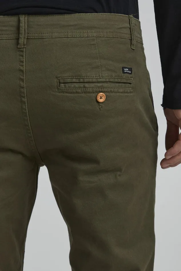 Men Blend Pants Casual Pants Olive Night Green