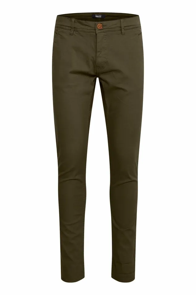 Men Blend Pants Casual Pants Olive Night Green