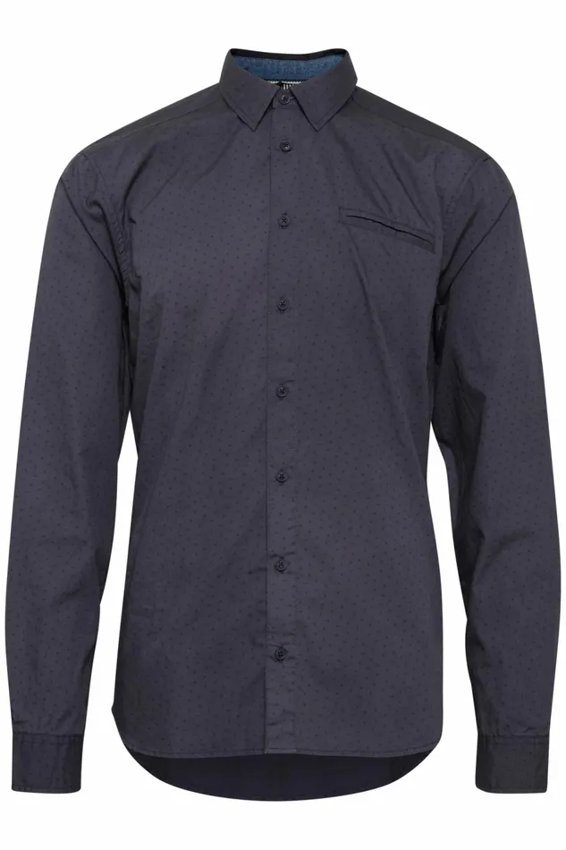 Men Blend Shirts Long Sleeved Shirt Ebony Grey