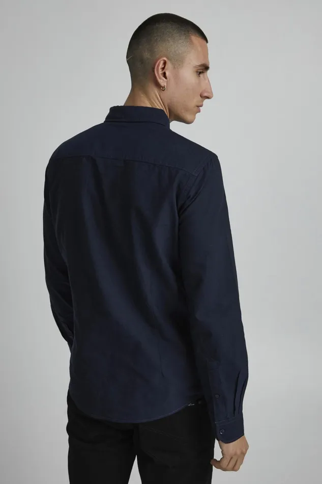 Men Blend Shirts Long Sleeved Shirt Navy