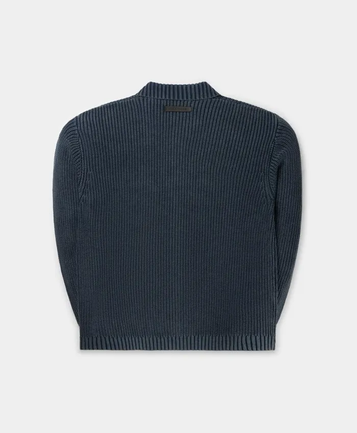 Men Blue Tano Knit Cardigan Daily Paper Hoodies and Sweaters Men Blue Tano Knit Cardigan Daily Paper Hoodies and Sweaters