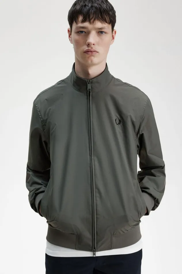 Men Brentham Jacket Field Green Fred Perry Coats and Jackets