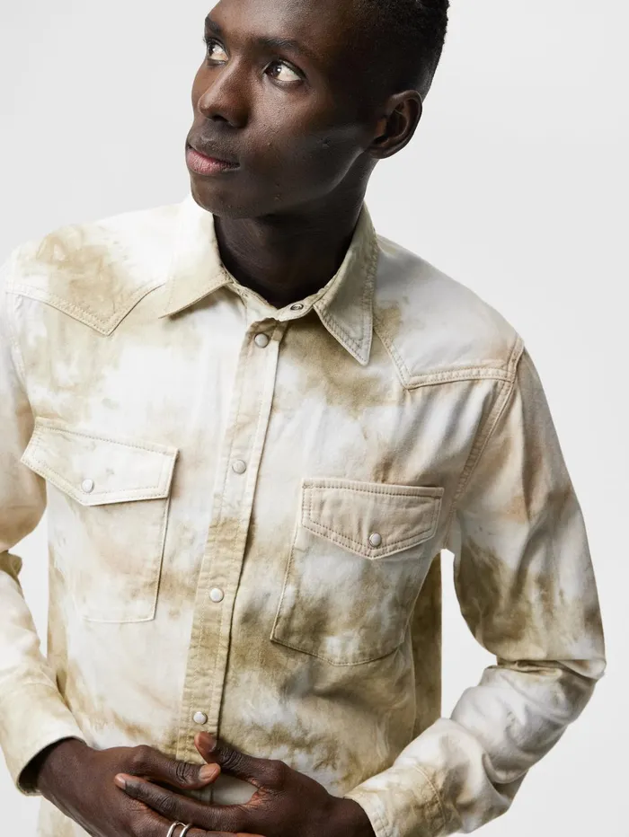 Men Carson DripDye Shirt Aloe JLindeberg Jeans Men Carson DripDye Shirt Aloe JLindeberg Jeans