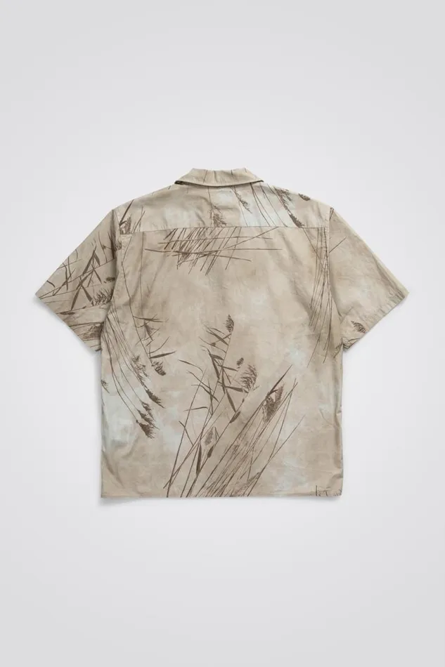 Men Carsten Print Light Khaki Norse Projects Shirting