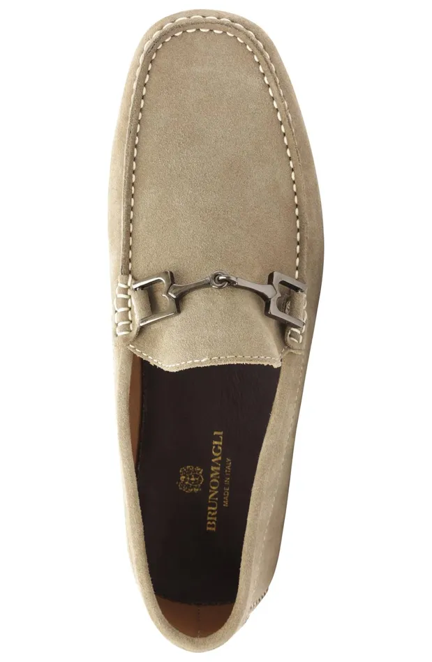 Men Casual Shoes Bruno Magli Xander Suede Driving Moccasin 8211 Taupe