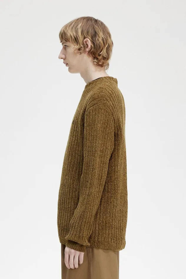 Men Chenille Rib Jumper Shaded Stone Fred Perry Knitwear