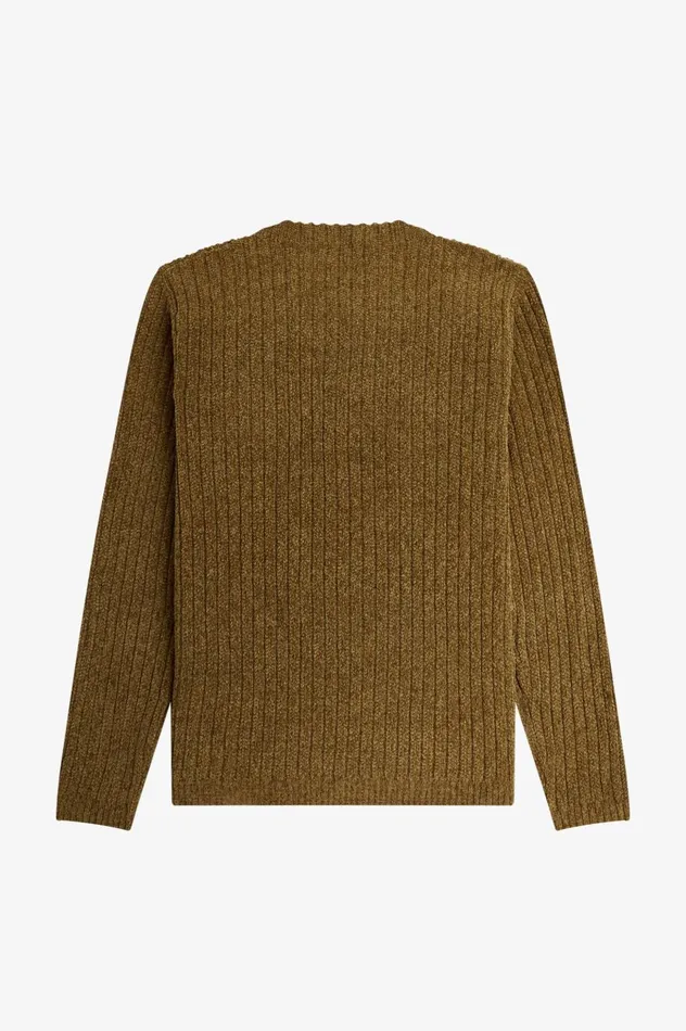 Men Chenille Rib Jumper Shaded Stone Fred Perry Knitwear