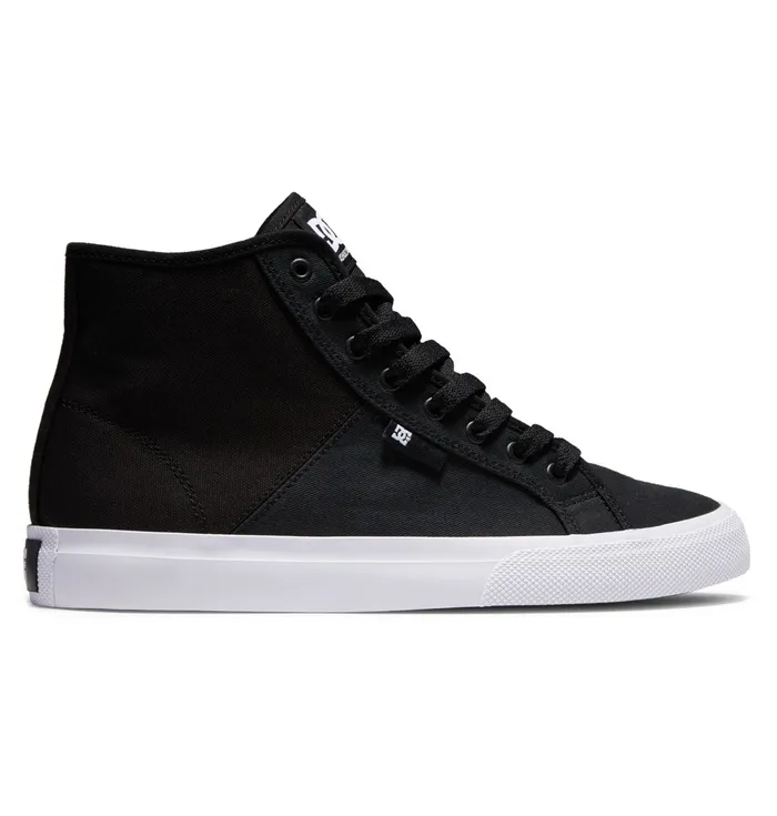 Men DC Shoes Manual HI Textile HighTop Shoes blackwhite Sneakers