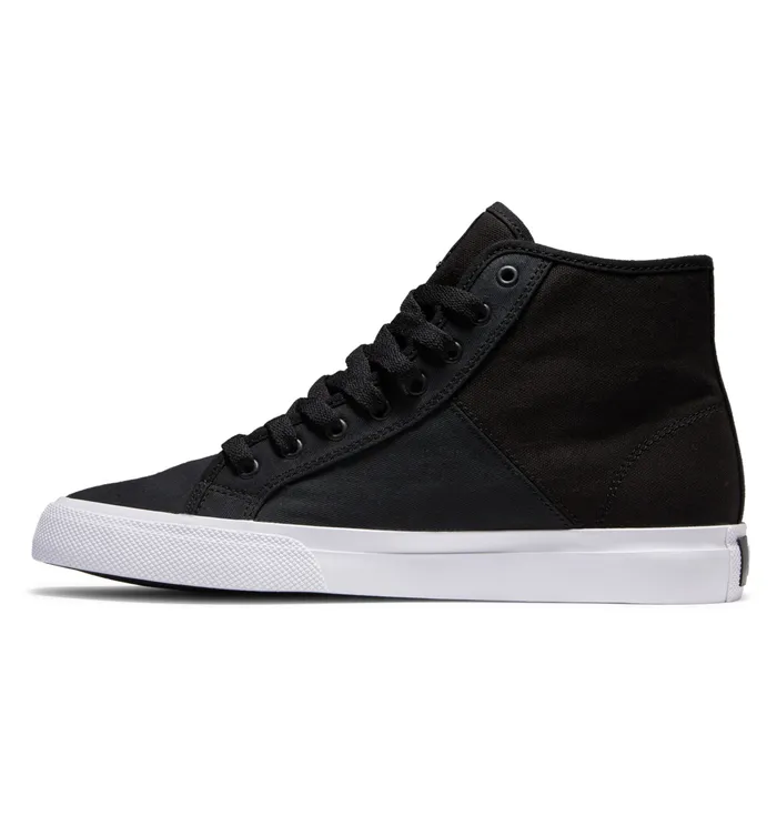 Men DC Shoes Manual HI Textile HighTop Shoes blackwhite Sneakers
