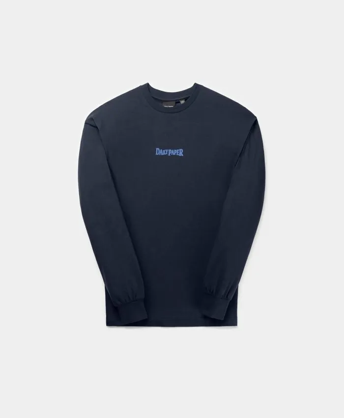 Men Deep Navy Rami Longsleeve Daily Paper Hoodies and Sweaters Men Deep Navy Rami Longsleeve Daily Paper Hoodies and Sweaters