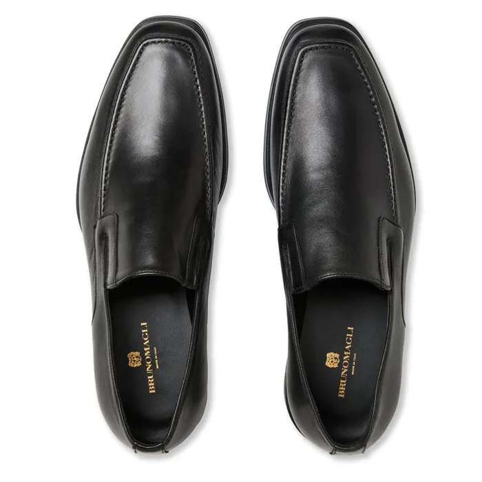 Men Dress Shoes Bruno Magli Raging Leather Slipon 8211 Black Leather