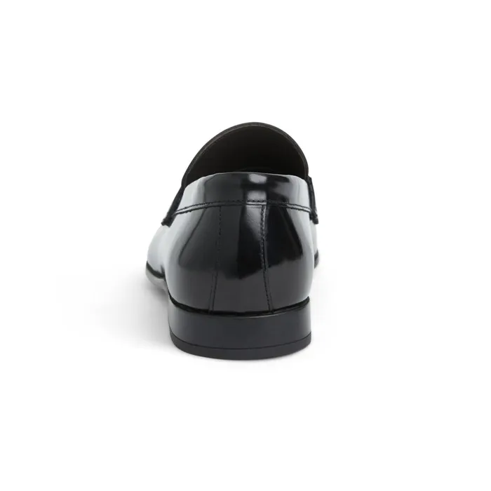Men Dress Shoes Bruno Magli Saffo Slip On Black Bit Loafer Black Leather