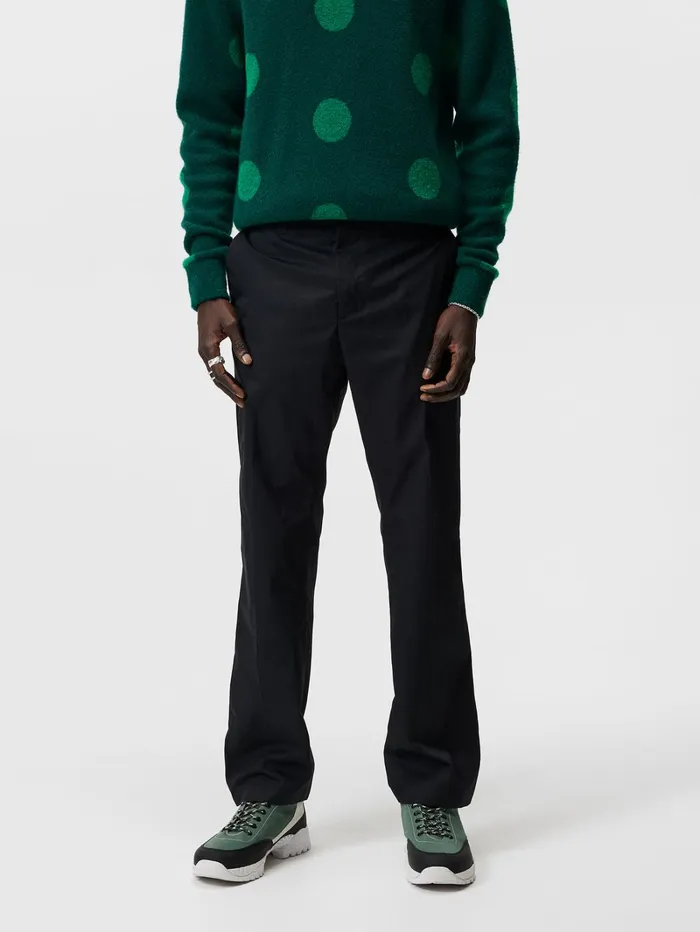 Men Dropper Light Cotton Pants Black JLindeberg Tailored Trousers