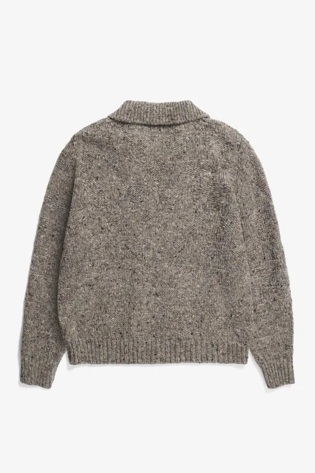 Men Erik Donegal Diamond Jacket Grey Melange Norse Projects Knitwear
