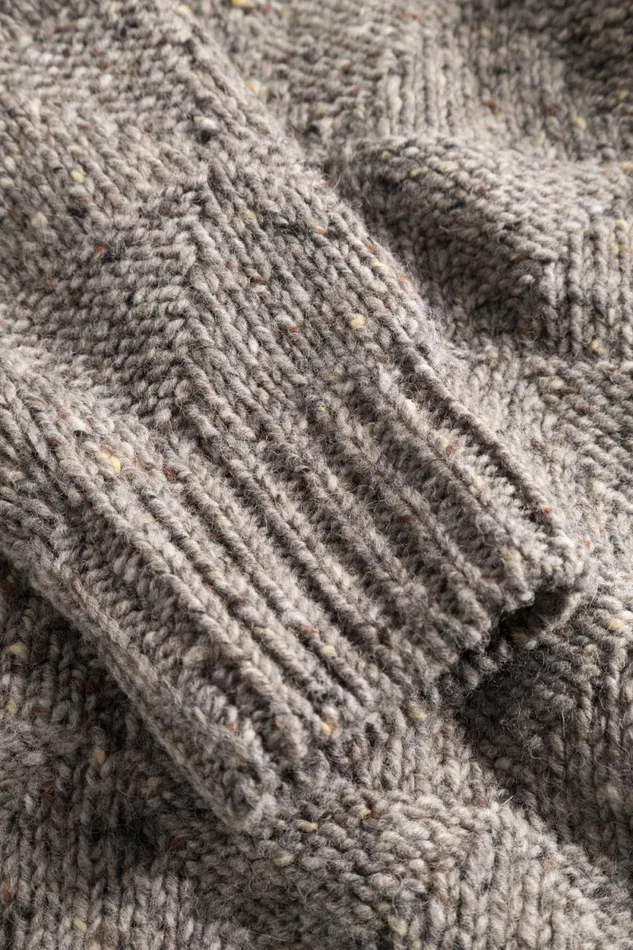 Men Erik Donegal Diamond Jacket Grey Melange Norse Projects Knitwear