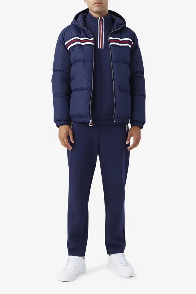 Men Fila Sweaters and Outerwear Jake Puffer Jacket Fila Navy Fila Red Men Fila Sweaters and Outerwear Jake Puffer Jacket Fila Navy Fila Red