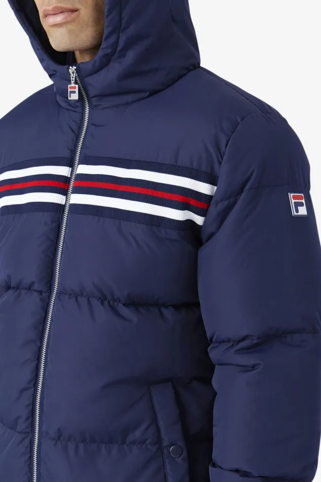 Men Fila Sweaters and Outerwear Jake Puffer Jacket Fila Navy Fila Red Men Fila Sweaters and Outerwear Jake Puffer Jacket Fila Navy Fila Red