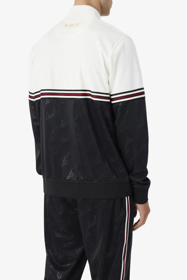 Men Fila Sweatsuits and Tracksuits Ridd Track Jacket Black Gardenia Radiant Yellow