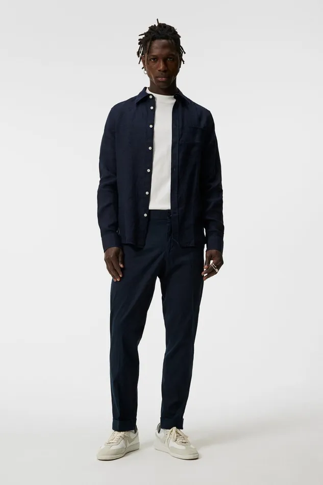 Men Grant Linen Stretch Pants JL Navy JLindeberg Trousers Men Grant Linen Stretch Pants JL Navy JLindeberg Trousers