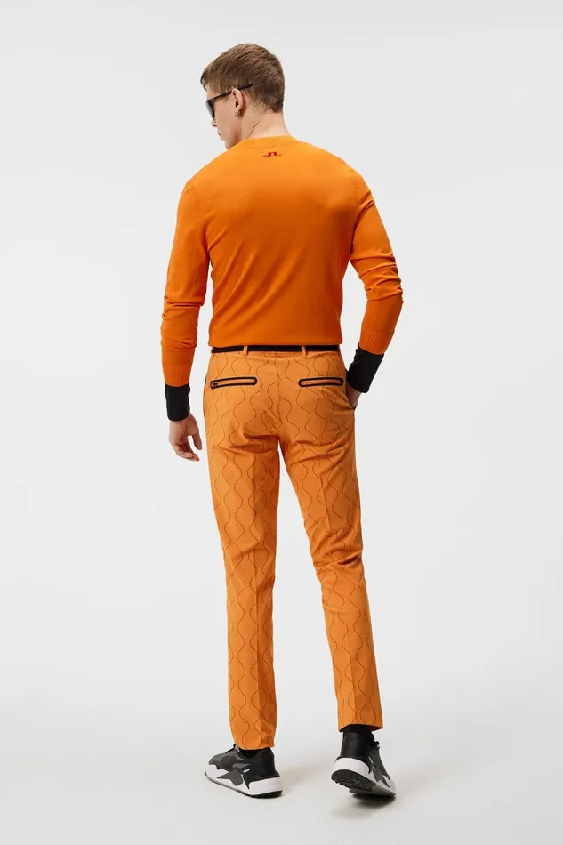 Men Gus Knitted Sweater Russet Orange JLindeberg Knitwear Men Gus Knitted Sweater Russet Orange JLindeberg Knitwear