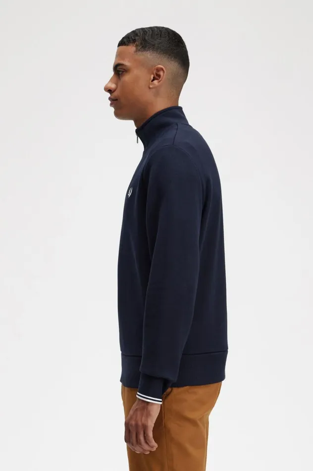 Men Half Zip Sweatshirt Navy Fred Perry Sweatshirts