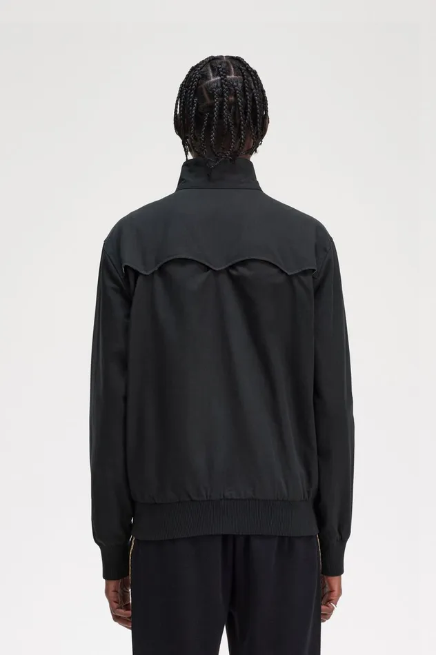 Men Harrington Jacket Black Fred Perry Coats and Jackets