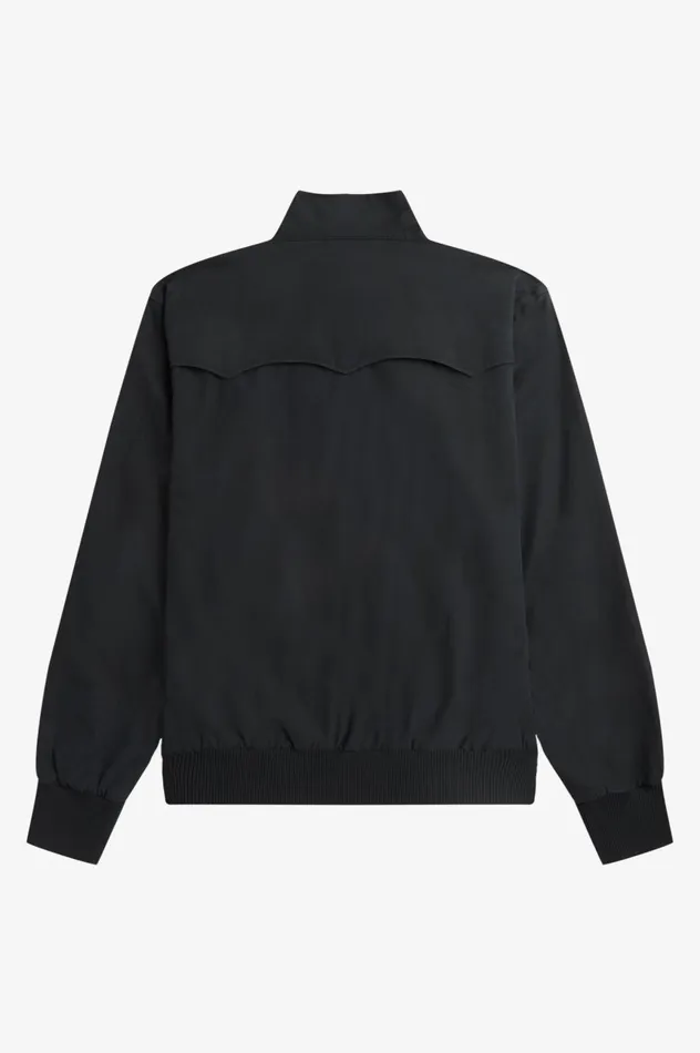 Men Harrington Jacket Black Fred Perry Coats and Jackets