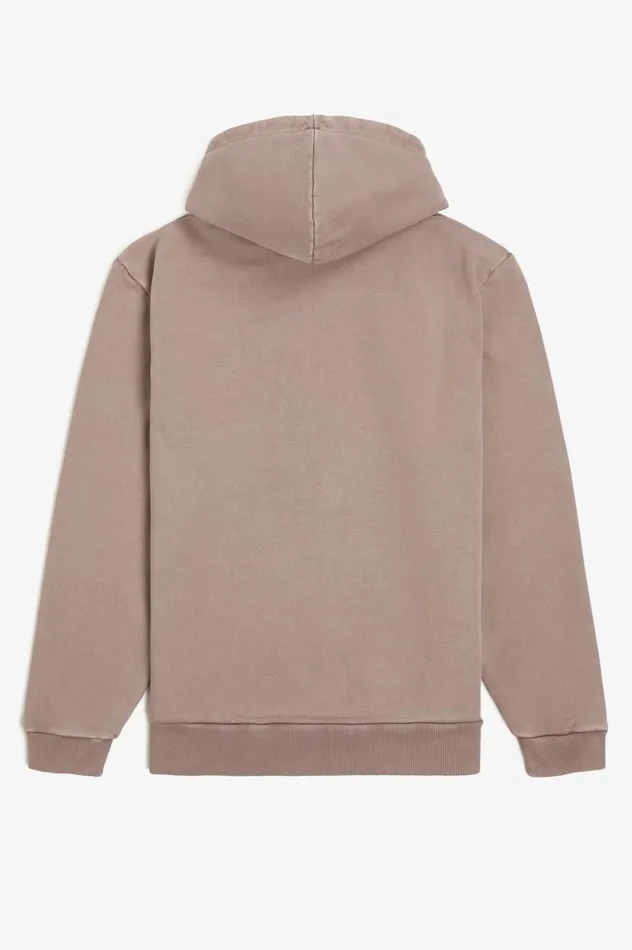 Men Heavyweight Hooded Sweatshirt Whisky Brown Fred Perry Sweatshirts