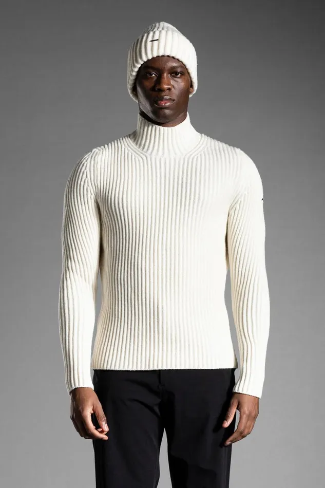 Men Hybrid Rib Beanie Stretch Wool Ecru Norse Projects Beanies